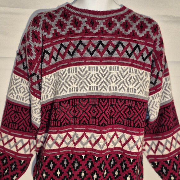 TOWNCRAFT stylish Ski Sweater, Red-Black-white-gray in size XL - Picture 8 of 13